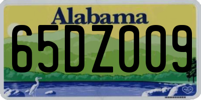 AL license plate 65DZ009