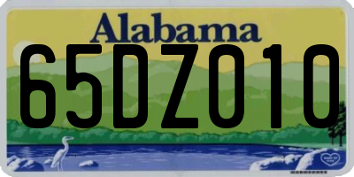 AL license plate 65DZ010