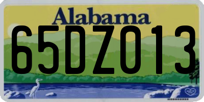 AL license plate 65DZ013