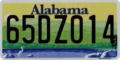 AL license plate 65DZ014