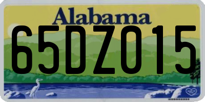 AL license plate 65DZ015