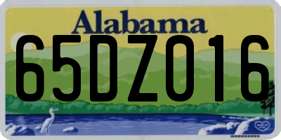 AL license plate 65DZ016