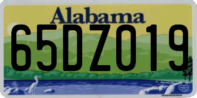 AL license plate 65DZ019