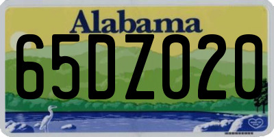 AL license plate 65DZ020