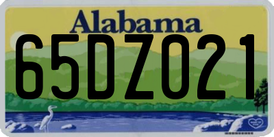 AL license plate 65DZ021