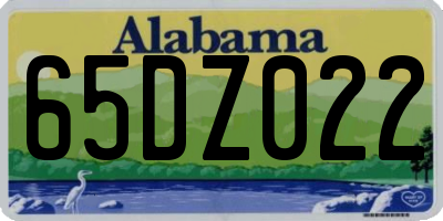 AL license plate 65DZ022