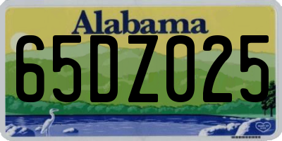 AL license plate 65DZ025