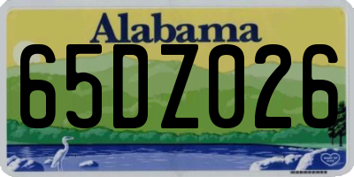 AL license plate 65DZ026