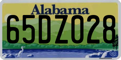 AL license plate 65DZ028