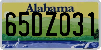AL license plate 65DZ031