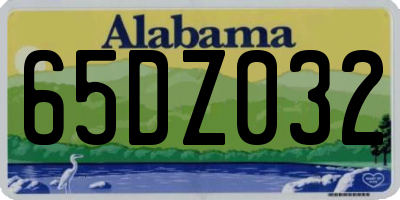 AL license plate 65DZ032