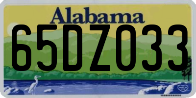 AL license plate 65DZ033