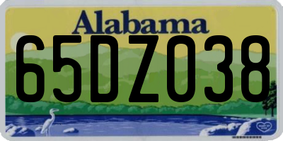 AL license plate 65DZ038