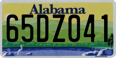 AL license plate 65DZ041