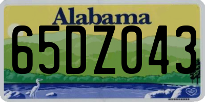 AL license plate 65DZ043