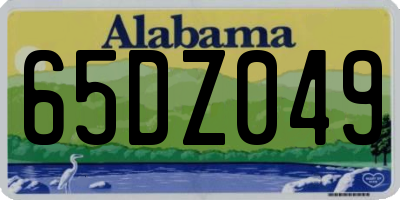 AL license plate 65DZ049