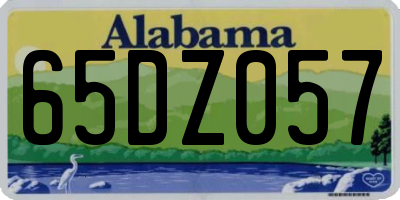 AL license plate 65DZ057