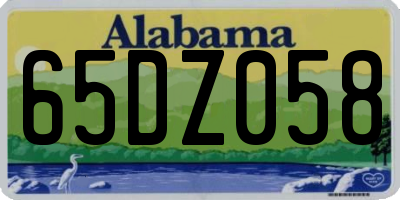 AL license plate 65DZ058