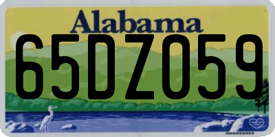 AL license plate 65DZ059