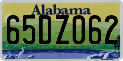 AL license plate 65DZ062