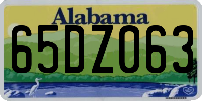 AL license plate 65DZ063