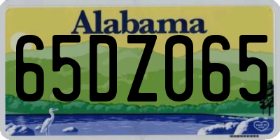 AL license plate 65DZ065