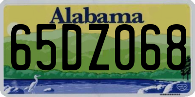 AL license plate 65DZ068