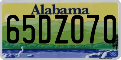 AL license plate 65DZ070