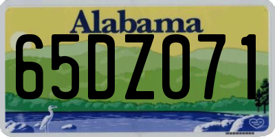 AL license plate 65DZ071