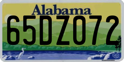 AL license plate 65DZ072