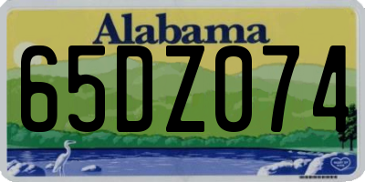 AL license plate 65DZ074