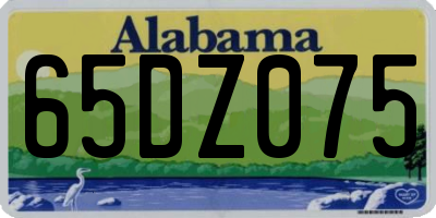AL license plate 65DZ075