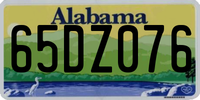 AL license plate 65DZ076