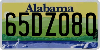 AL license plate 65DZ080
