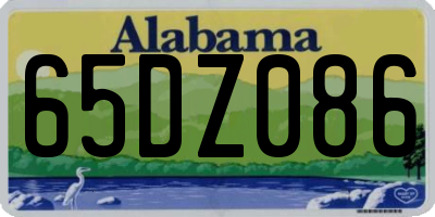 AL license plate 65DZ086