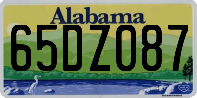 AL license plate 65DZ087