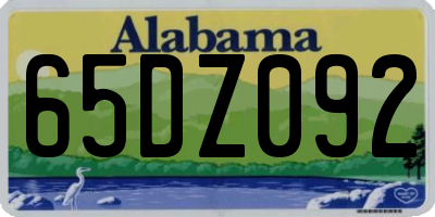AL license plate 65DZ092