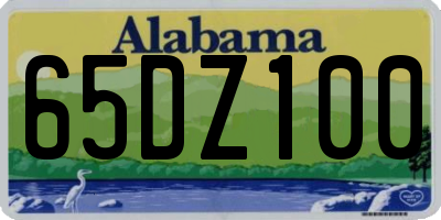 AL license plate 65DZ100