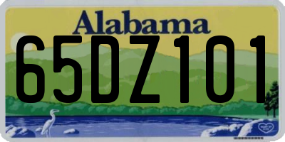AL license plate 65DZ101