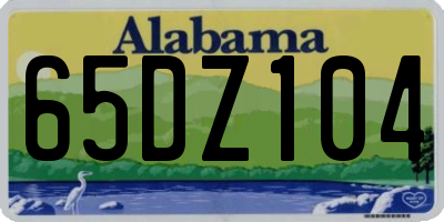 AL license plate 65DZ104
