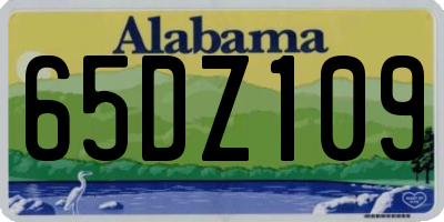 AL license plate 65DZ109
