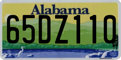 AL license plate 65DZ110