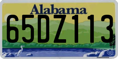AL license plate 65DZ113