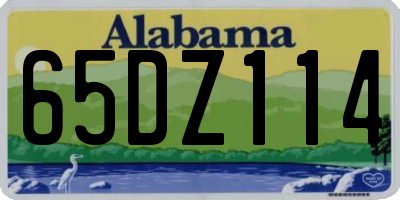 AL license plate 65DZ114