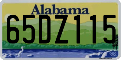 AL license plate 65DZ115