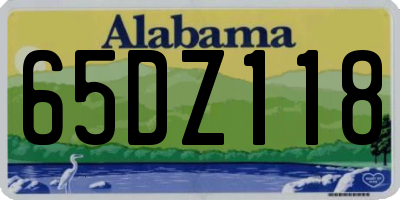 AL license plate 65DZ118