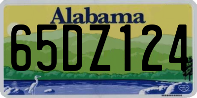 AL license plate 65DZ124