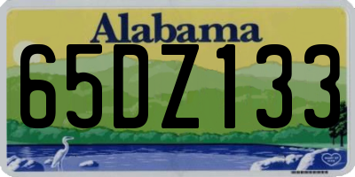 AL license plate 65DZ133