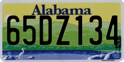 AL license plate 65DZ134