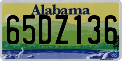AL license plate 65DZ136